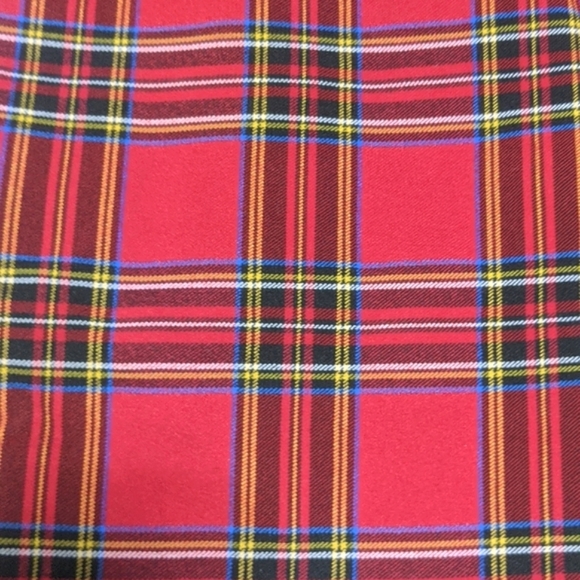 Zara Red Tartan Plaid Leggings XS - Picture 10 of 10